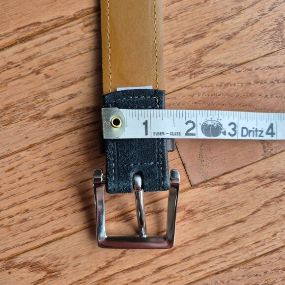 Johnston & Murphy Black Leather Suede Dress Belt Men's Size 36 - Picture 11 of 13